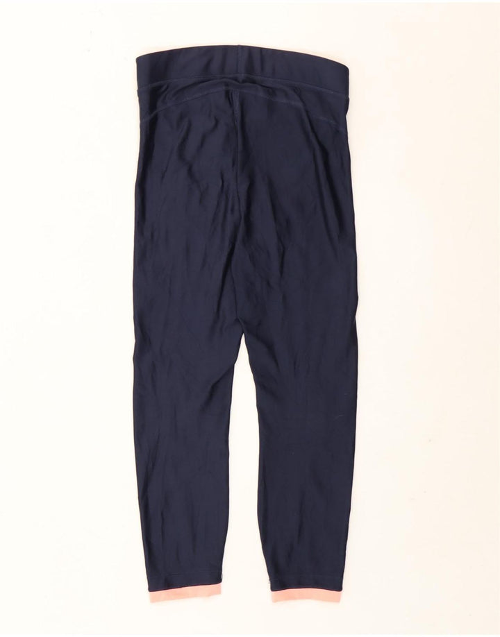 Under Armour Womens Crop Graphic Leggings UK 12 Medium Navy Blue