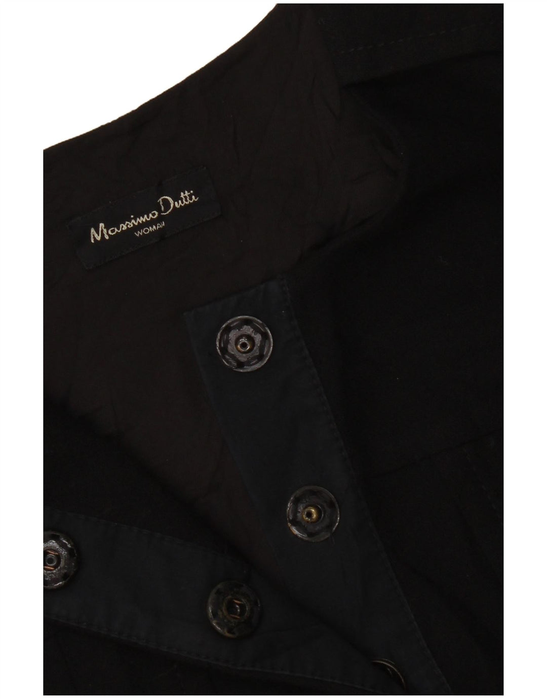 Massimo Dutti Dame Ærmeløs A-Line Kjole EU 38 Lille Sort Uld