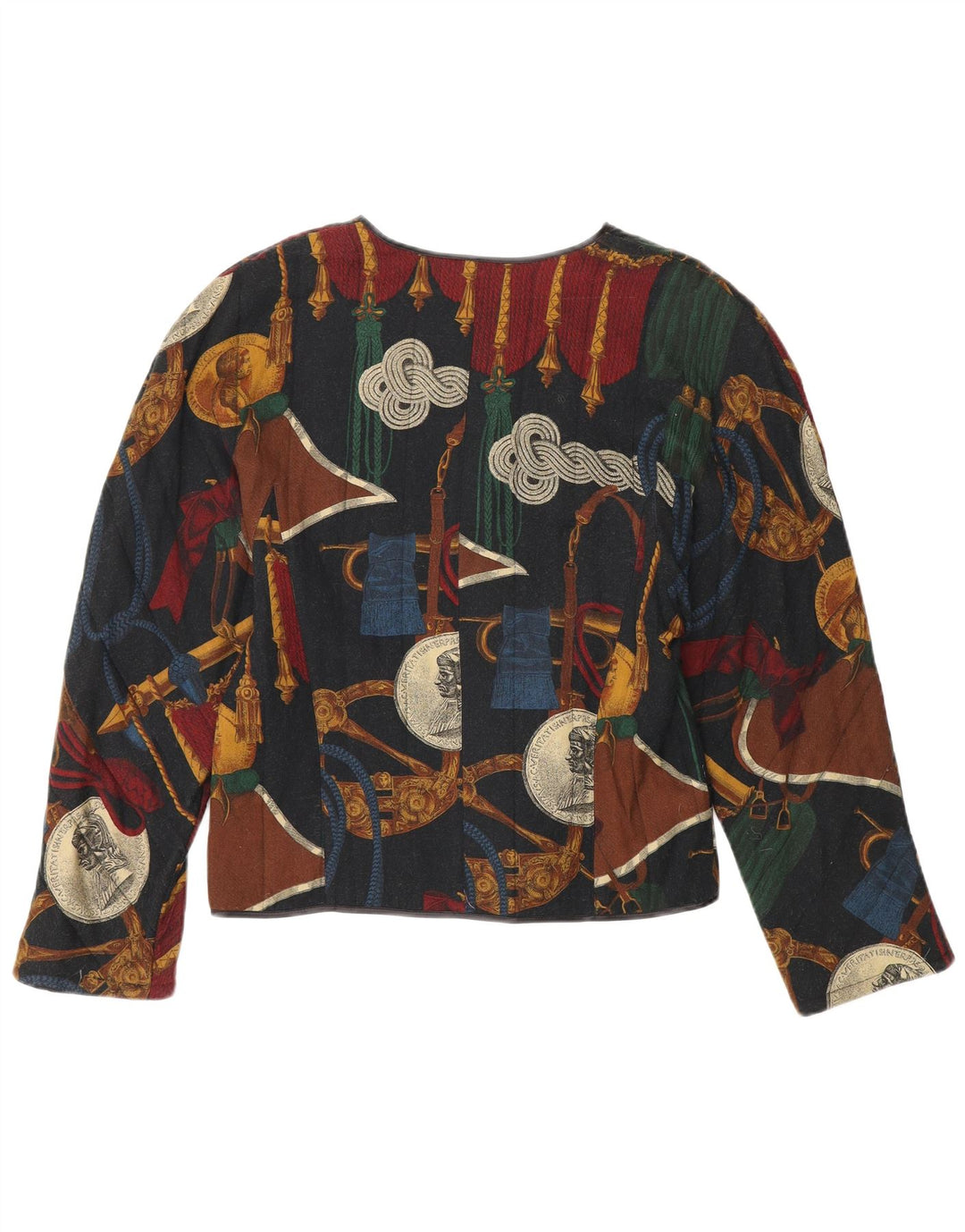 Tru kvinders abstrakt mønster 4-knaps blazerjakke EU 38 Medium Sort