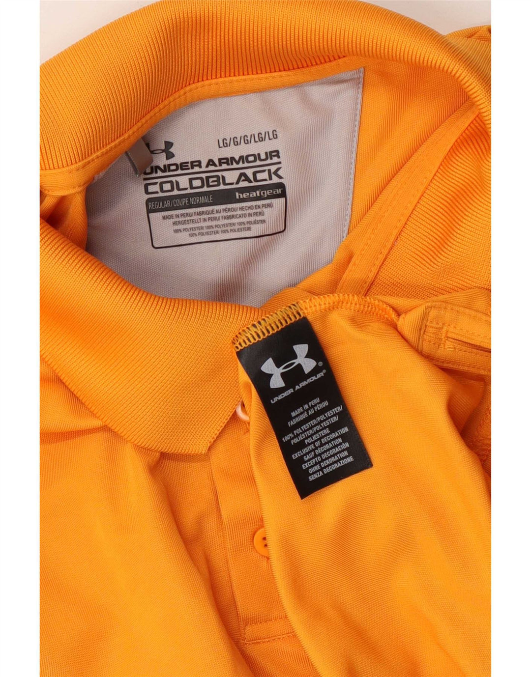 Under Armour Herre Polo Shirt Stor Orange Polyester