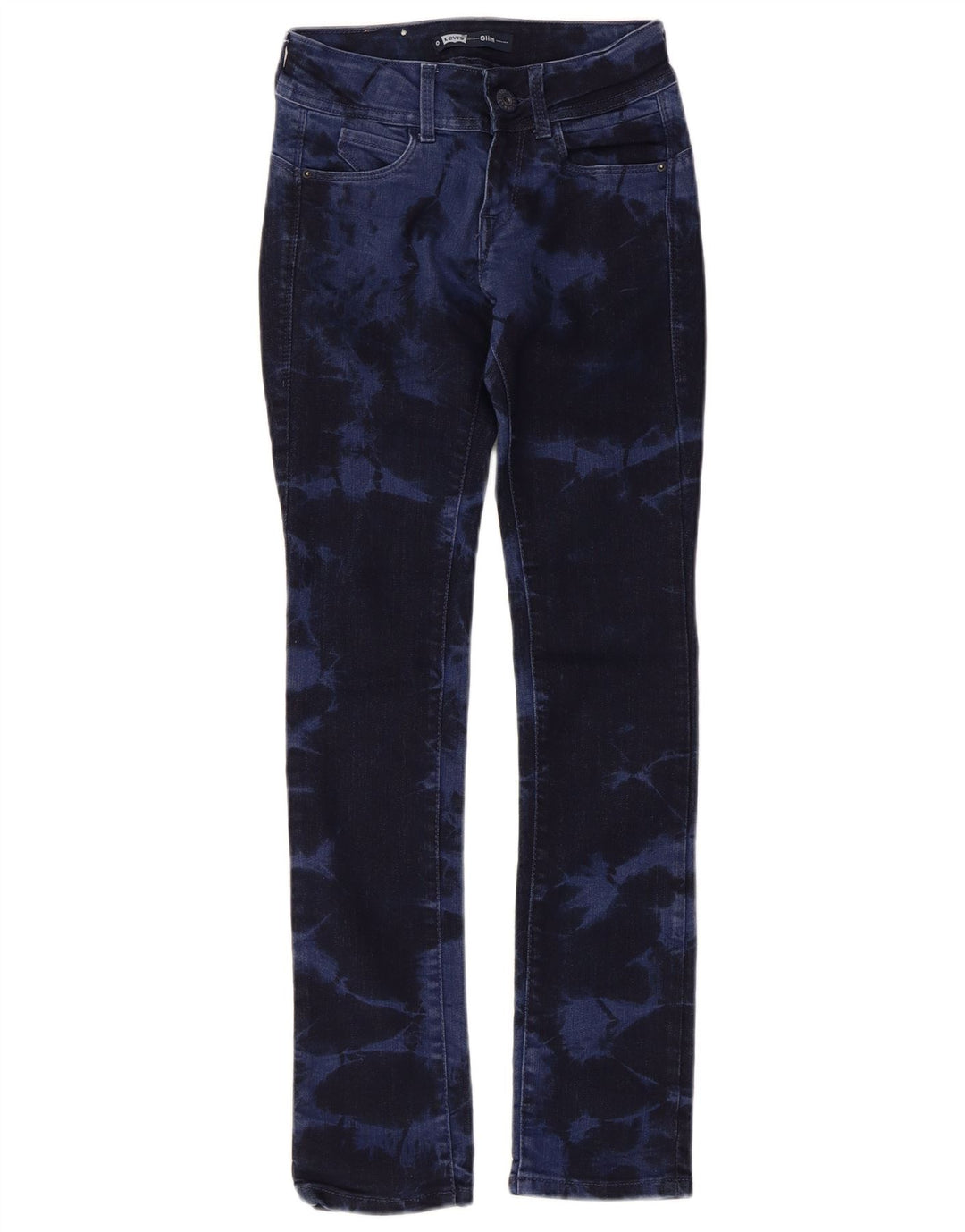LEVI'S Slim Jeans til drenge 9-10 år Navy Blue Tie Dye Bomuld
