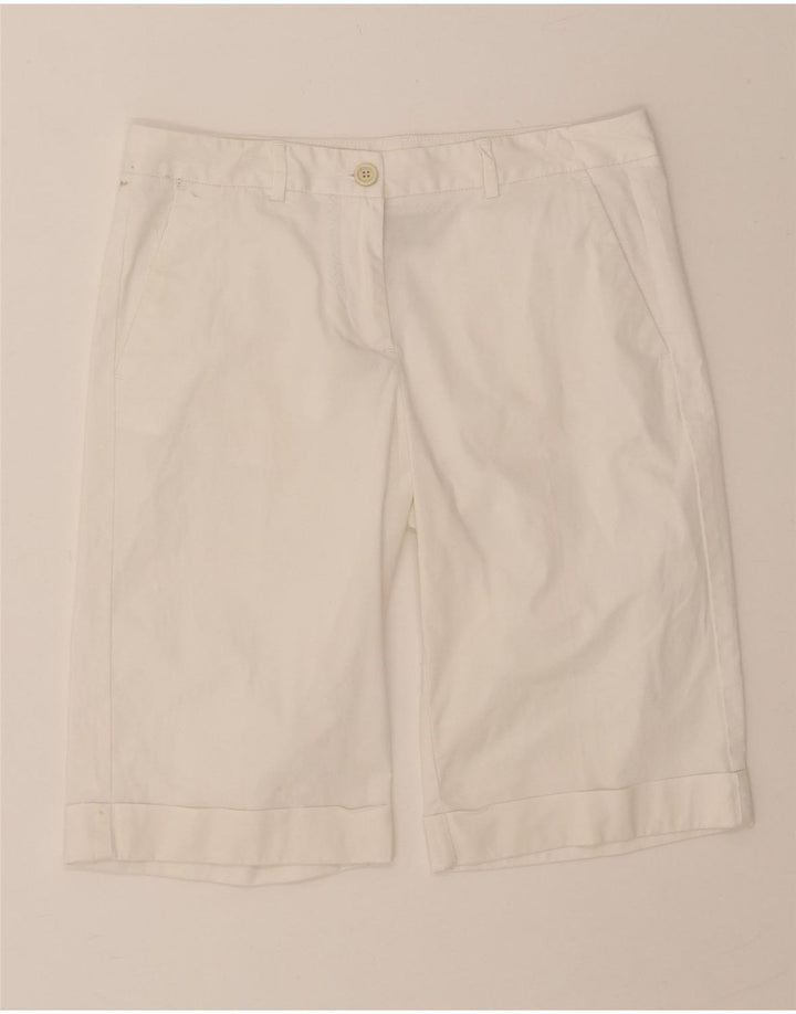 MARINA YACHTING Womens Chino Shorts IT 42 Medium W30 White Cotton Vintage Marina Yachting and Second-Hand Marina Yachting from Messina Hembry 