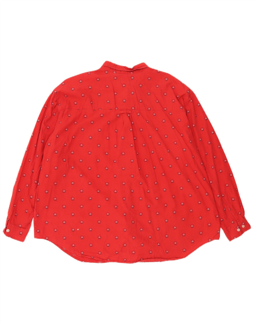 Dockers Dame Oversized Skjorte UK 20 2XL Rød Geometrisk Bomuld