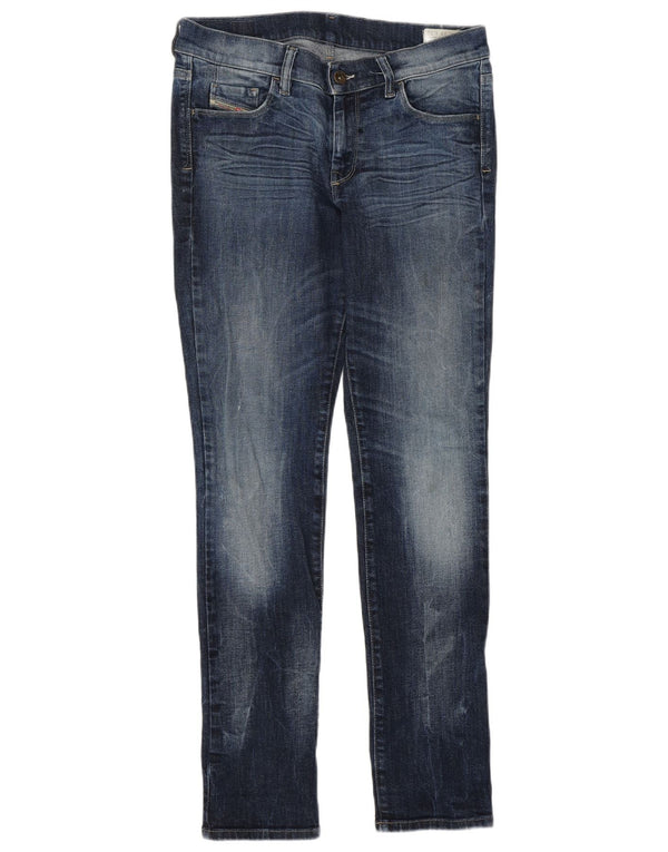 DIESEL Dame HI-VY Super Slim Straight Jeans W32 L29 Blå