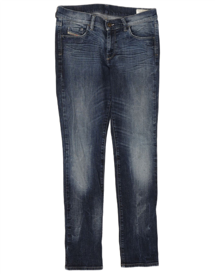 DIESEL Dame HI-VY Super Slim Straight Jeans W32 L29 Blå