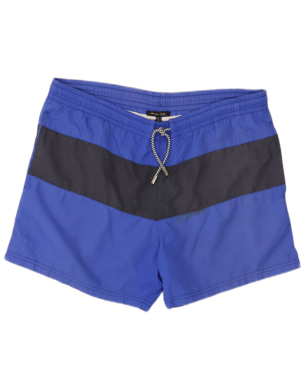 Massimo Dutti Herre badeshorts Medium Blue Colourblock