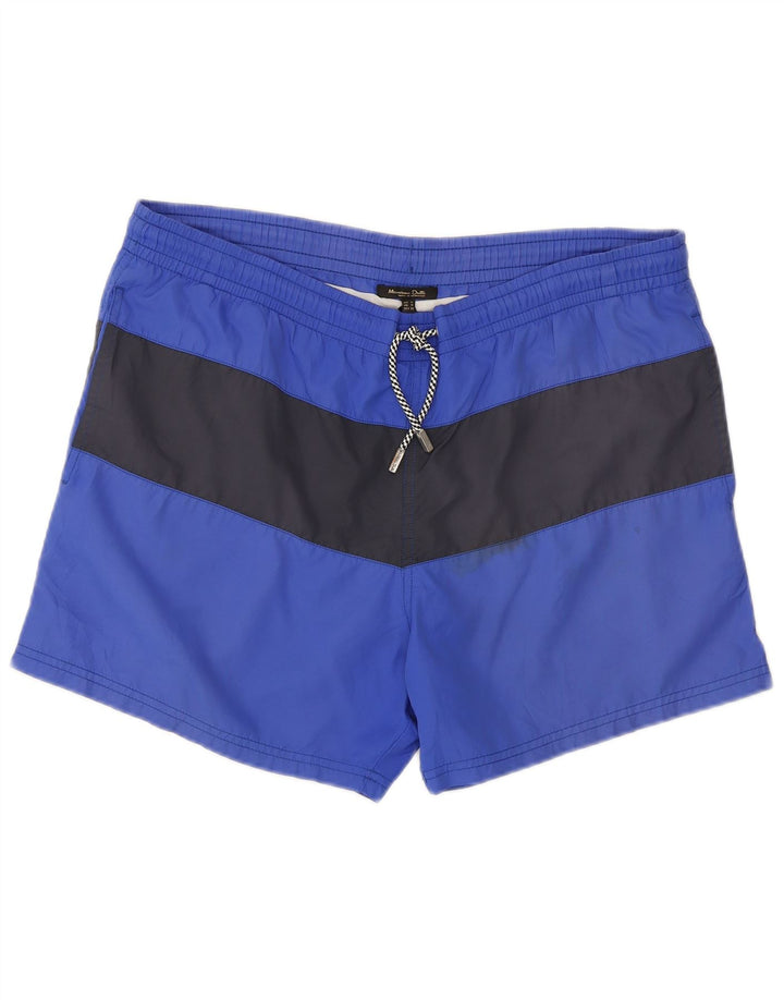 Massimo Dutti Herre badeshorts Medium Blue Colourblock