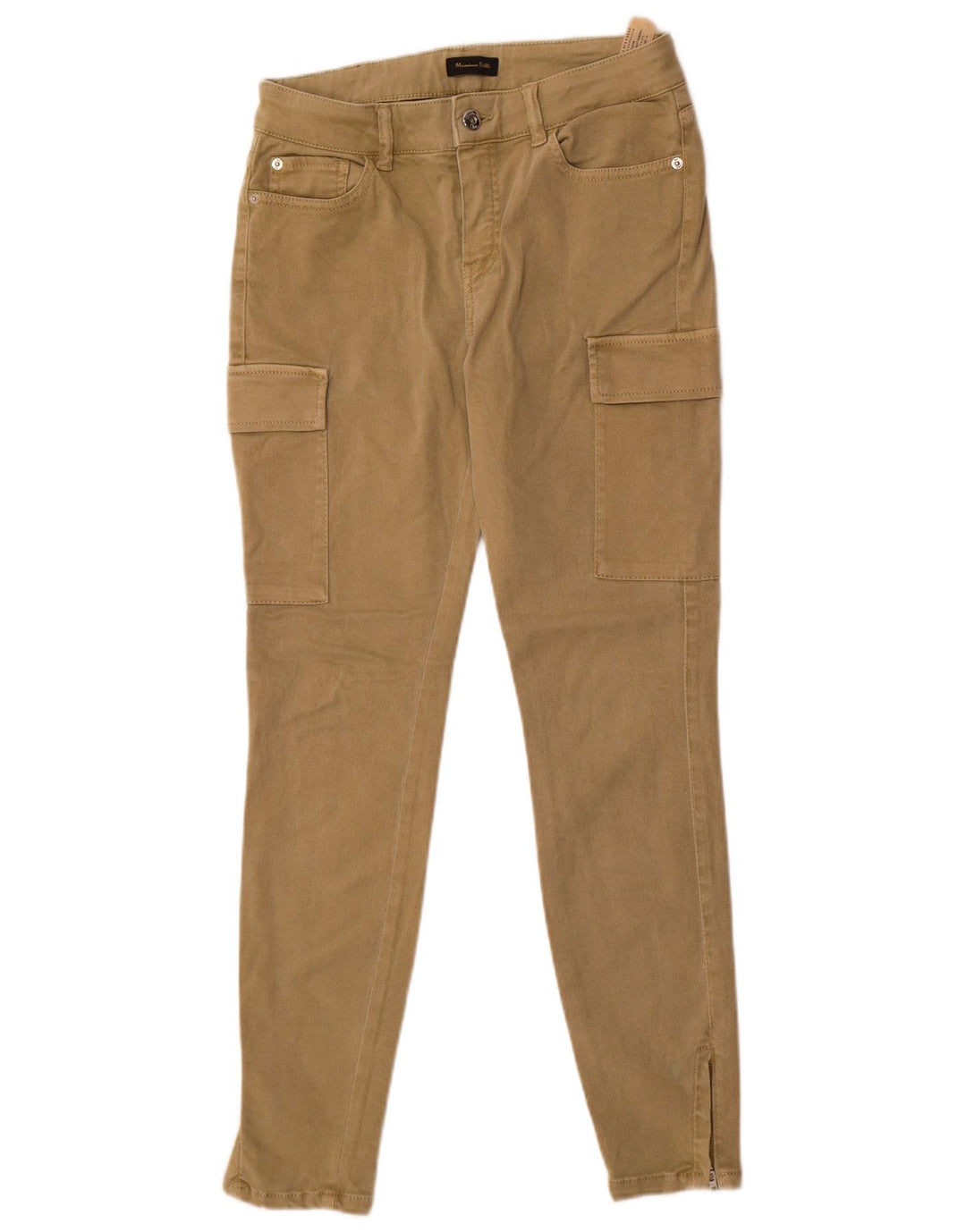 Massimo Dutti Dame Skinny Cargo Bukser EU 40 Medium W30 L29 Khaki