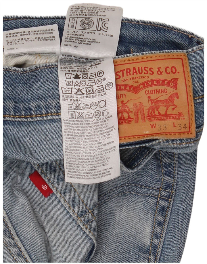 Levi's Herre 511 Slim Jeans W33 L34 Blå Bomuld
