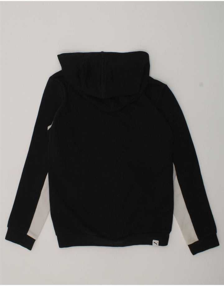 PUMA Girls Zip Hoodie Sweater 7-8 Years Black Cotton | Vintage Puma | Thrift | Second-Hand Puma | Used Clothing | Messina Hembry 