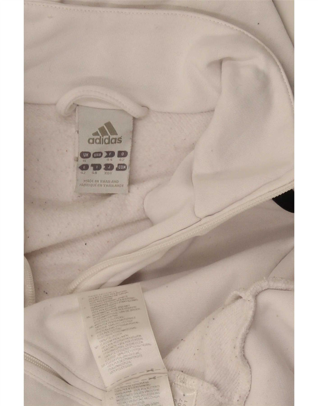 Adidas træningsdragt topjakke til kvinder UK 16 Stor hvid polyester