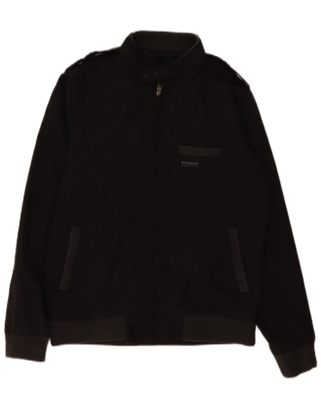 QUIKSILVER Herre Military Bomber Jacket UK 36 Small Grey Polyester