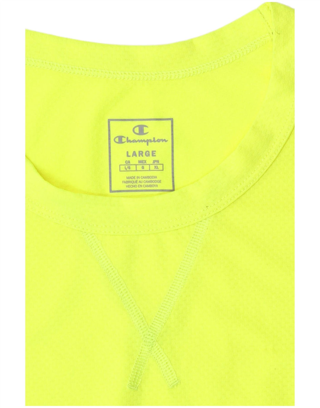 Champion Herre T-Shirt Top Stor Gul