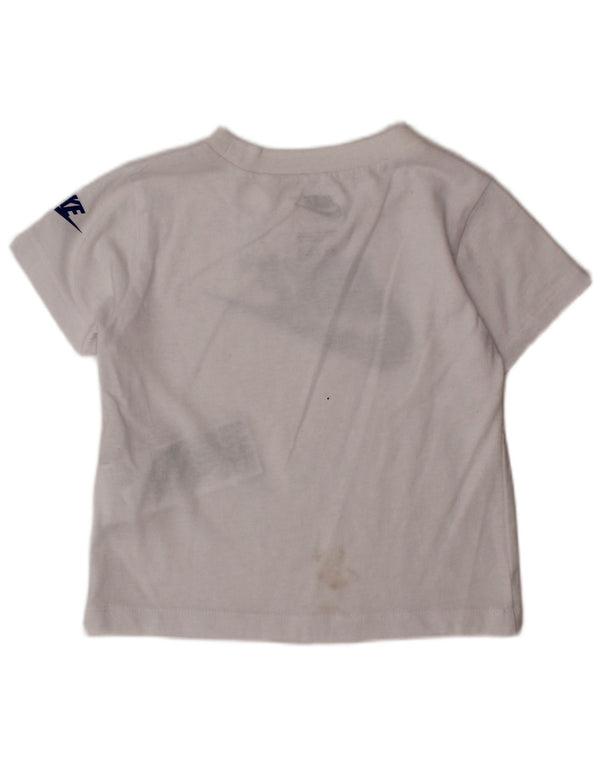 NIKE Baby Boys Grafisk T-Shirt Top 18-24 måneder Hvid Bomuld