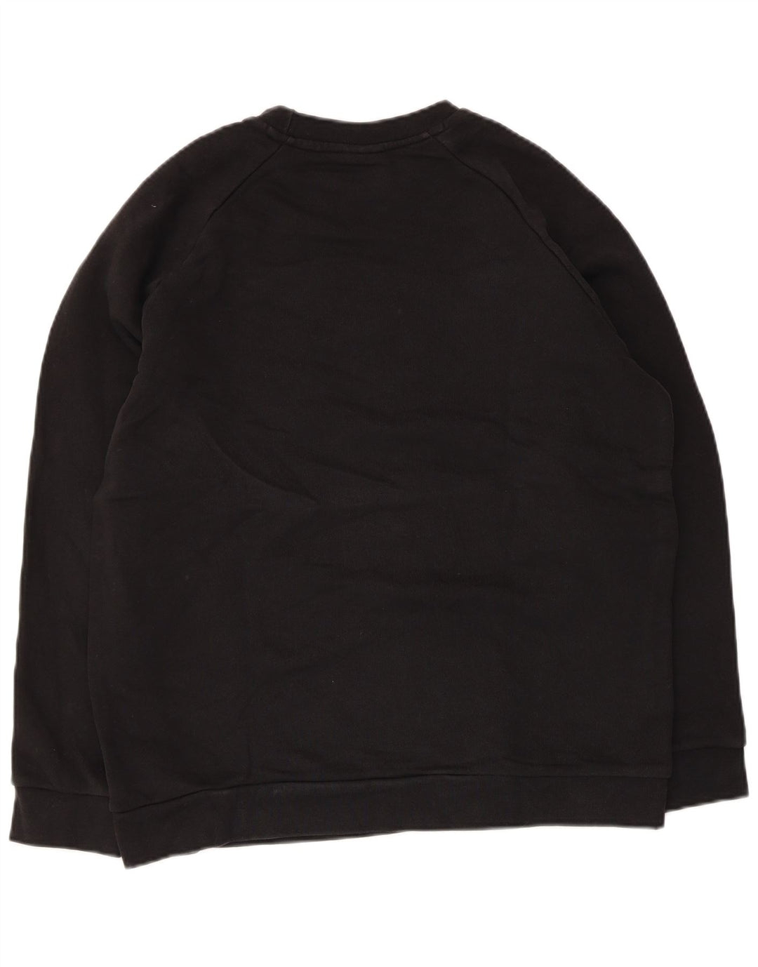 ADIDAS Grafisk Oversized Sweatshirt Jumper UK 10 Small Black Bomuld