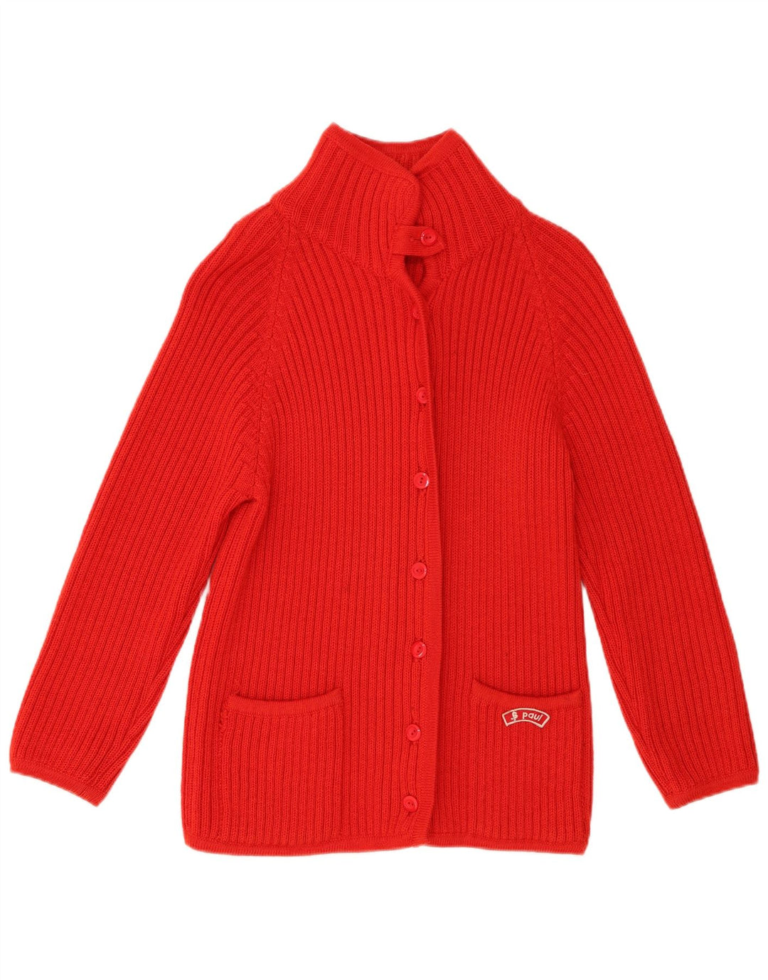 Vintage dame cardigan sweater UK 10 Lille rød uld