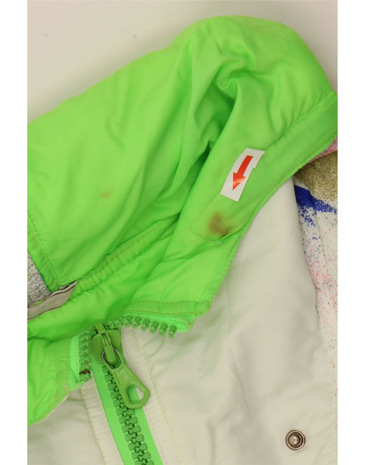 Brunik Dame Hætte Vindjakke IT 46 Stor Flerfarvet Geometrisk