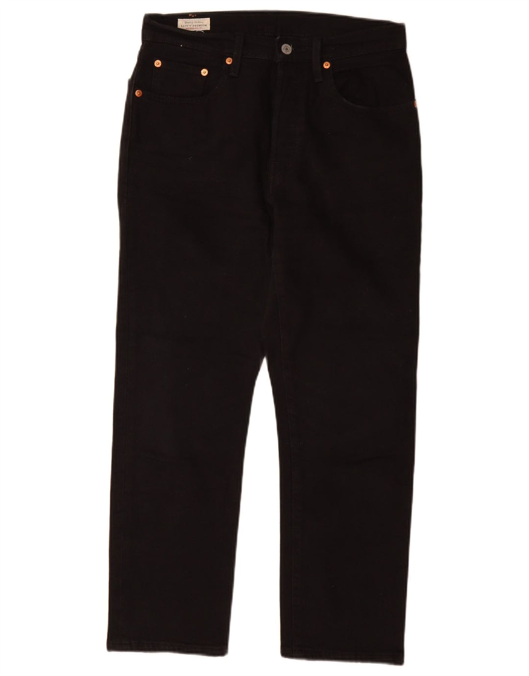Levi's Dame 501 Straight Jeans W27 L26 Sort Bomuld