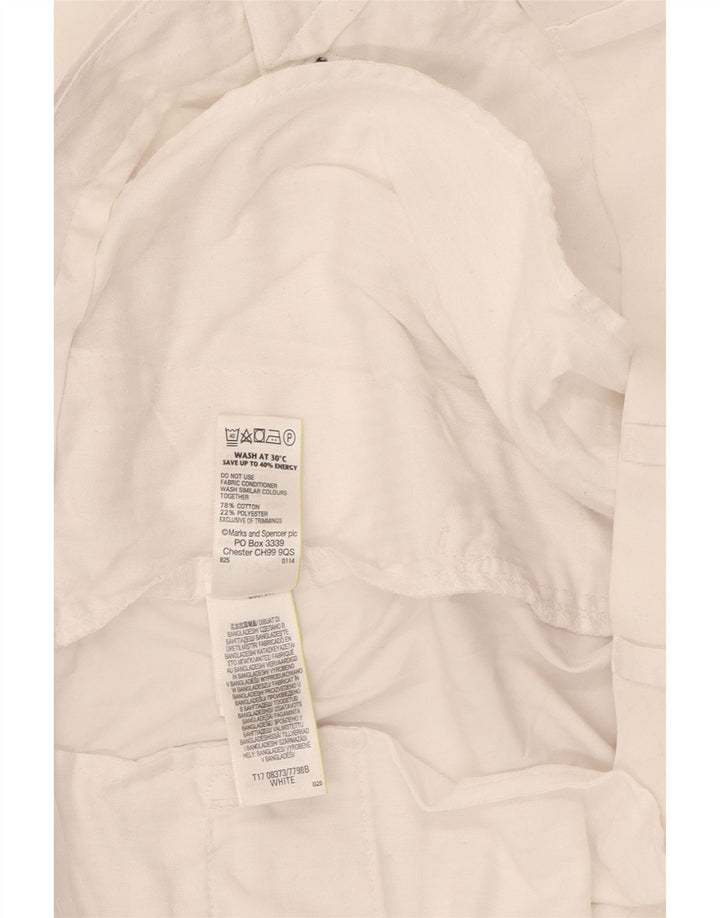 Marks & Spencer Herre Chino Shorts W40 XL Hvid Bomuld