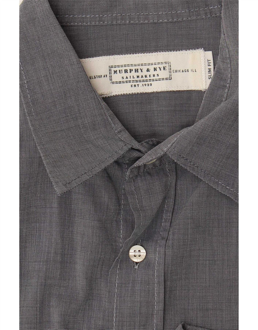 Murphy & Nye Herre Slim Fit skjorte, stor grå