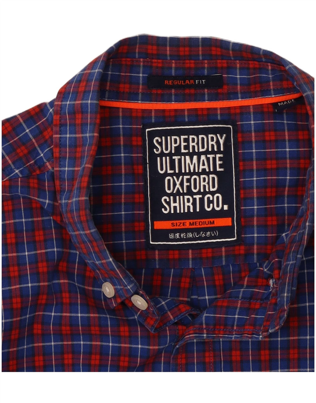 SUPERDRY Herreskjorte Medium Blue Ternet Bomuld