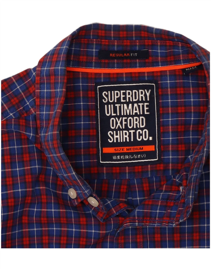 SUPERDRY Herreskjorte Medium Blue Ternet Bomuld