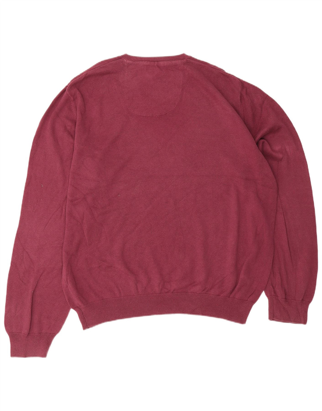 Marks & Spencer Herre Regular Fit V-hals sweater 2XL rødbrun bomuld