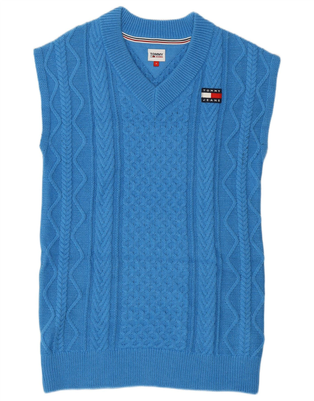 Tommy Hilfiger Dame Vest Tank Top UK 10 Small Blue Polyester