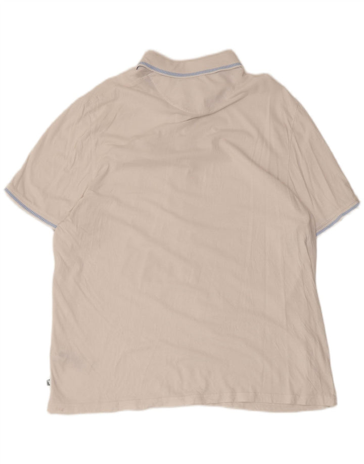 Ted Baker Herre Polo Shirt Str. 6 2XL Hvid Bomuld