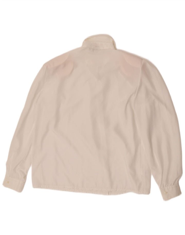 Primavera Firenze Dame-sløjfebluse UK 18 XL Hvid Polyester