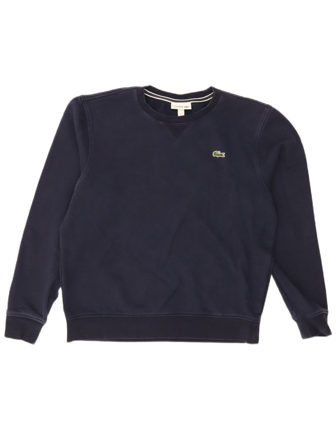 Lacoste Herre Sweatshirt Jumper Størrelse 5 Large Marineblå Bomuld