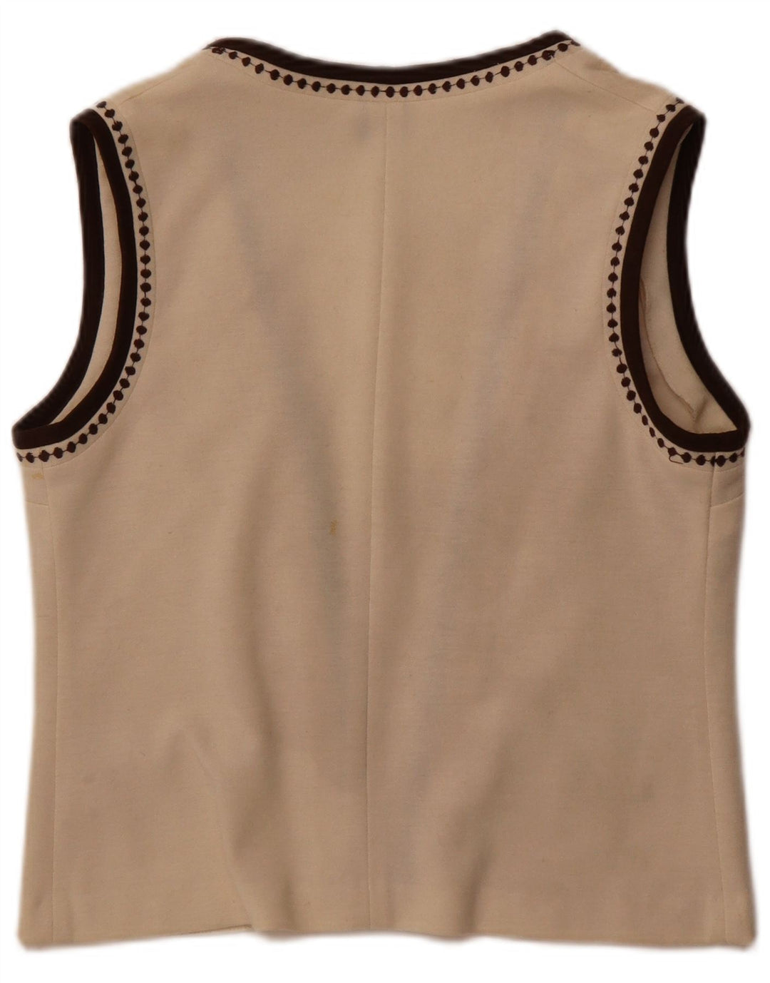 Carre Dame ærmeløs åben cardigan sweater EU 42 Large Off White