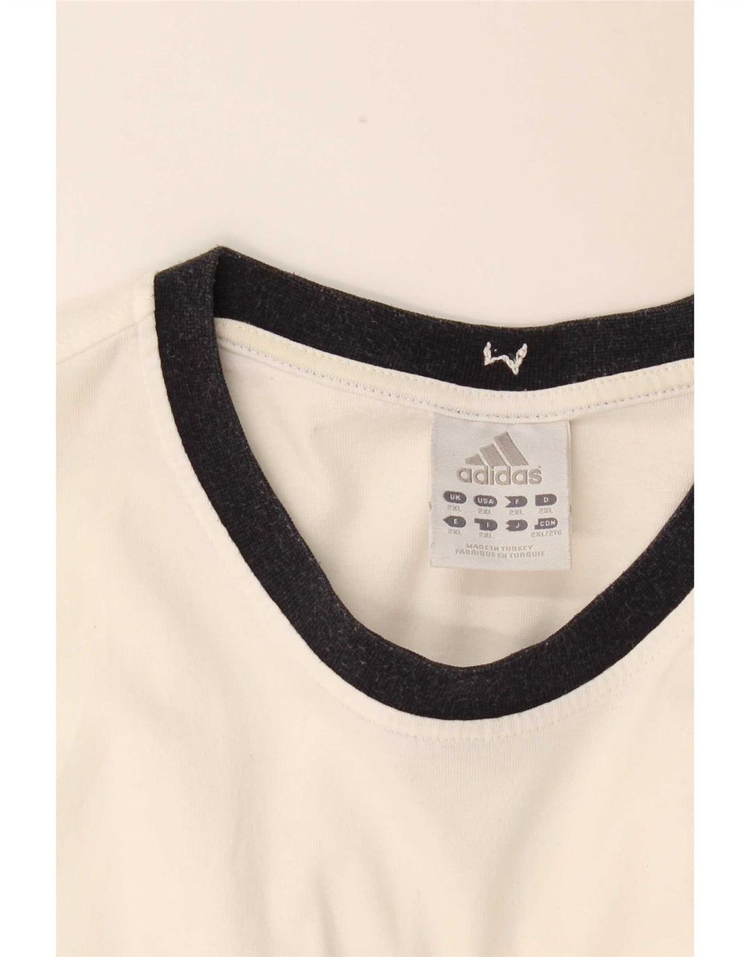 Adidas Herre Grafisk T-Shirt Top 2XL Hvid Colourblock