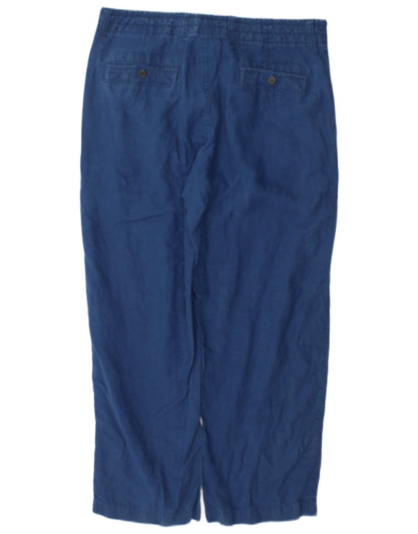 Marks & Spencer Herre Loose Fit Chino Bukser W34 L29 Blå Linned