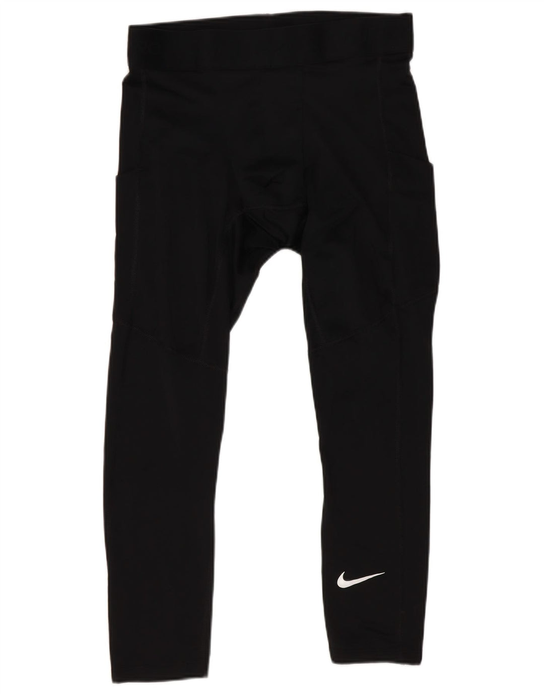 Nike Dame Tight Fit Crop Leggings UK 12 Medium Sort Polyester