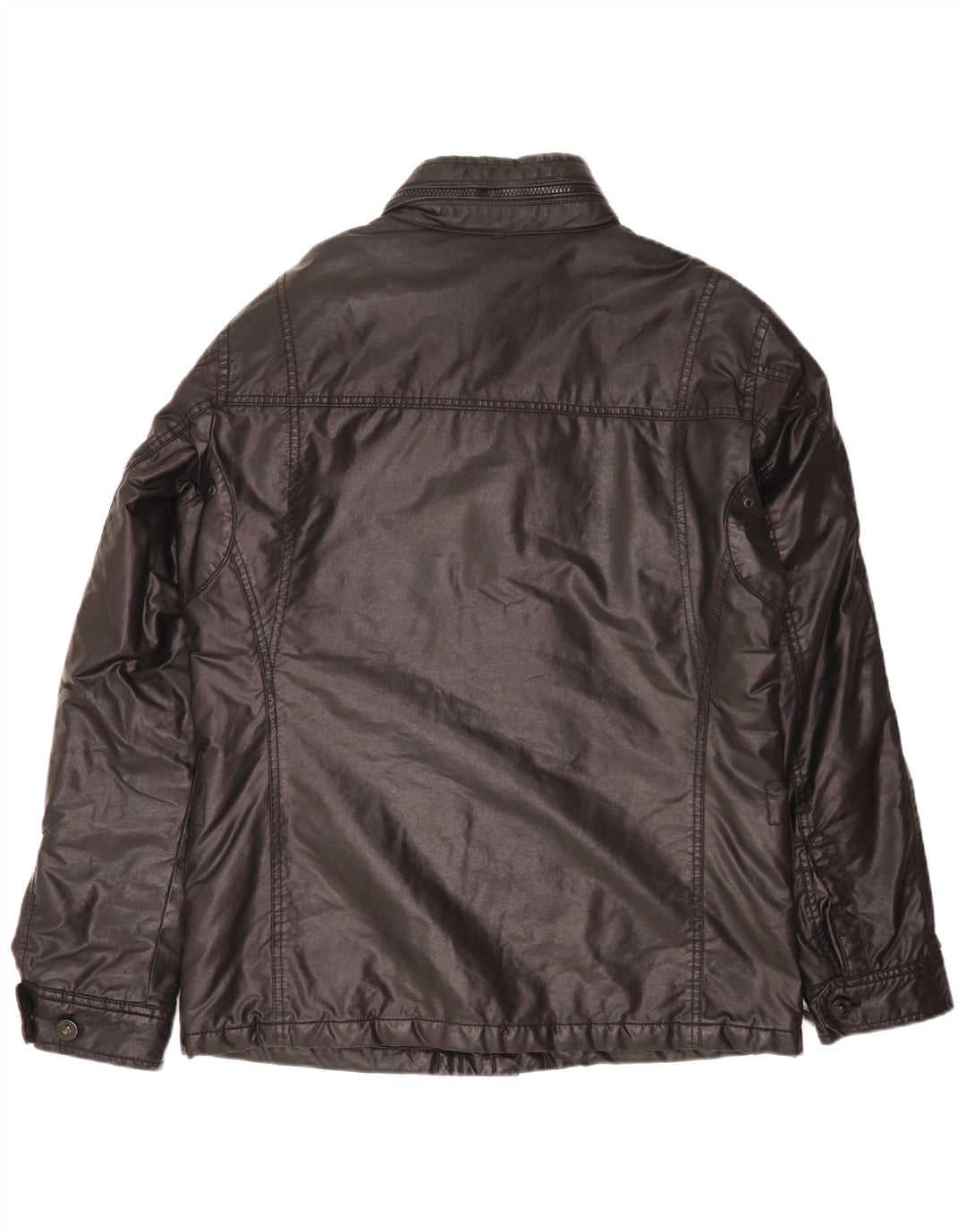 Strellson Herre vokset bomuld Utility Jacket IT 50 Stor sort bomuld