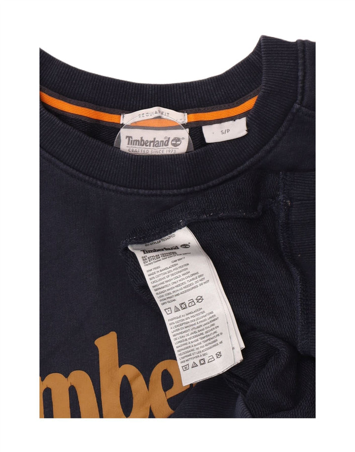 Timberland Herre Grafisk Regular Fit Sweatshirt Jumper Small Navy Blue