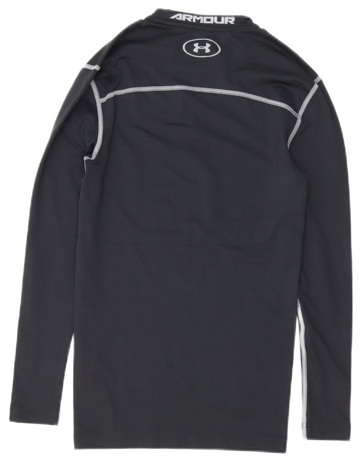 Under Armour Herre Cold Gear Grafisk Top Langærmet Lille Sort Polyester