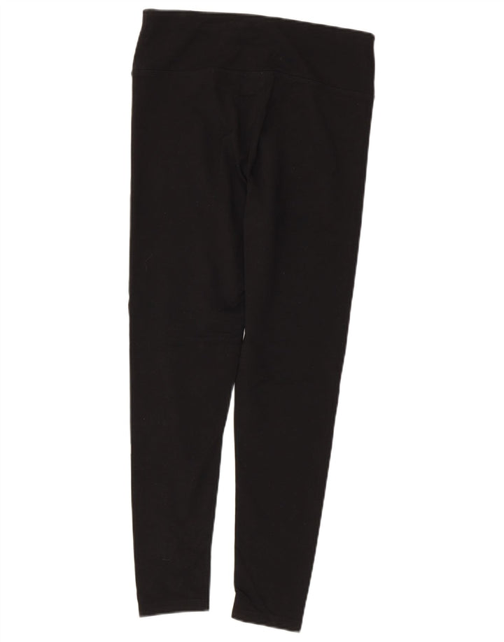 Dkny Womens Graphic Crop Leggings UK 12 Medium Black