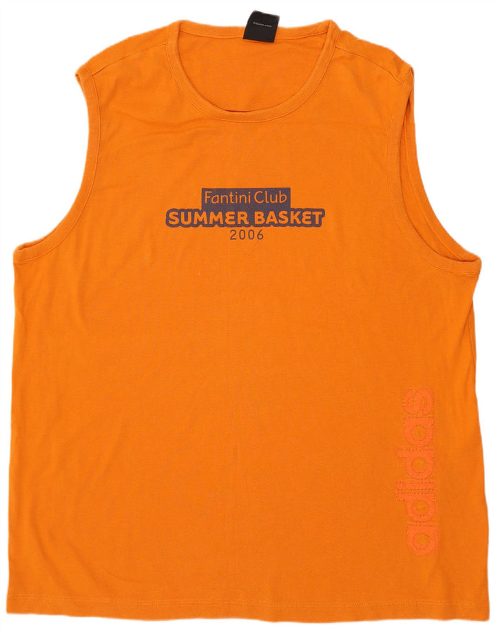 Adidas Herre Grafisk Vest Top XL Orange Bomuld