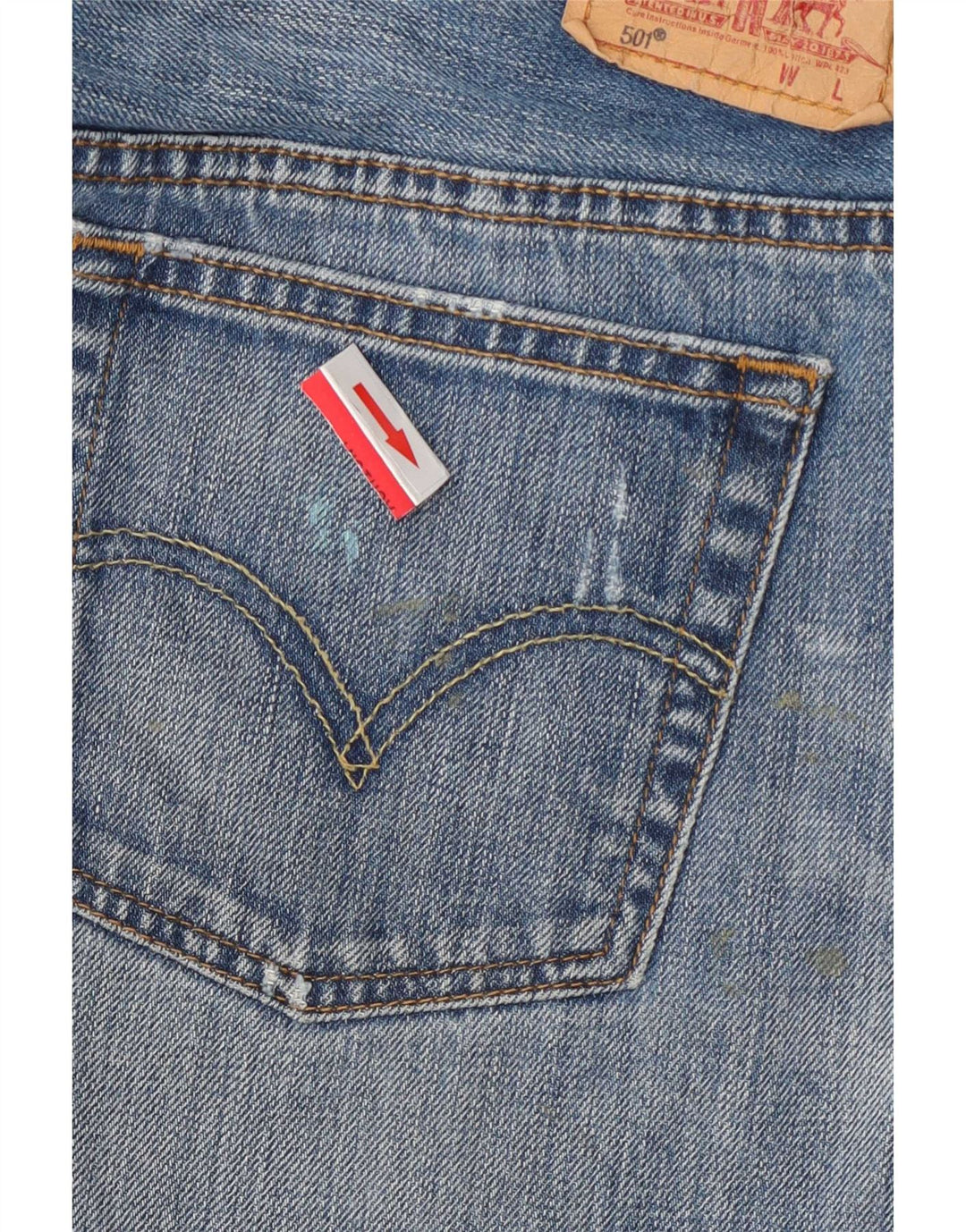 Levi's Womens 501 grafiske denimshorts W30 Mellemblå blomstret bomuld