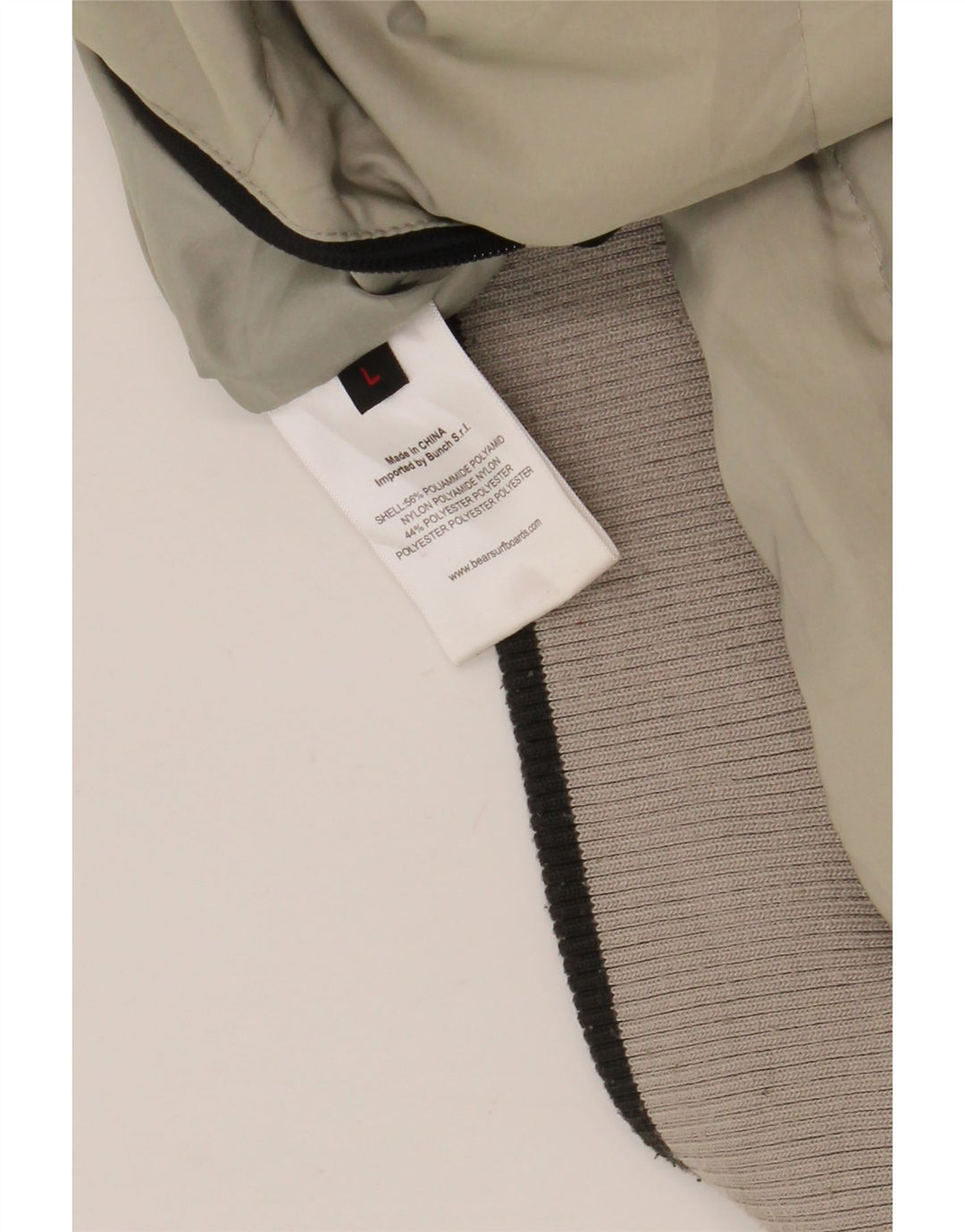 Bear Herre Hætte Vendbar Polstret Jakke UK 40 Stor Grå Polyamid