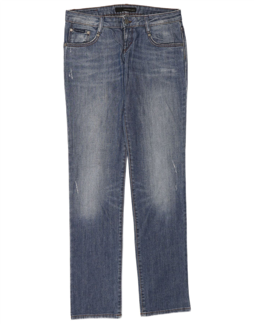 Calvin Klein Dame Slim Jeans W29 L33 Blå Bomuld