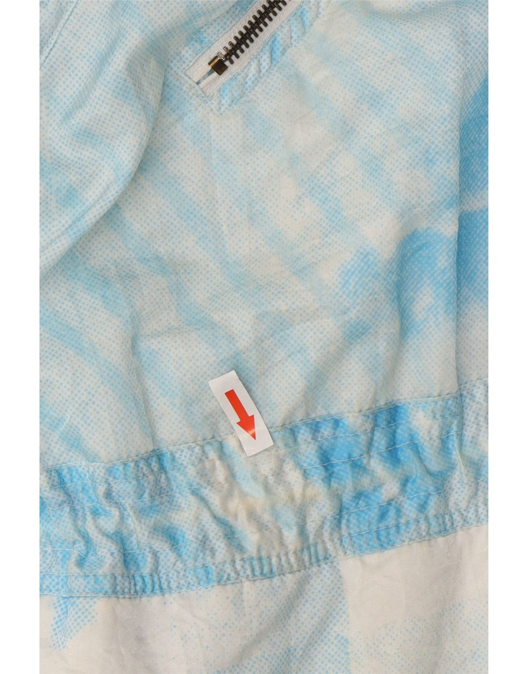 Vintage Herre Windbreaker Jacket UK 42 XL Blue Tie Dye Polyamid Retro