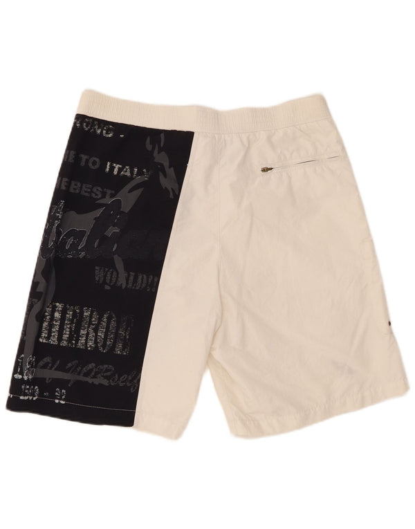 AUSTRALIAN L'ALPINA Grafiske svømmeshorts til mænd W38 XL Hvid Colourblock