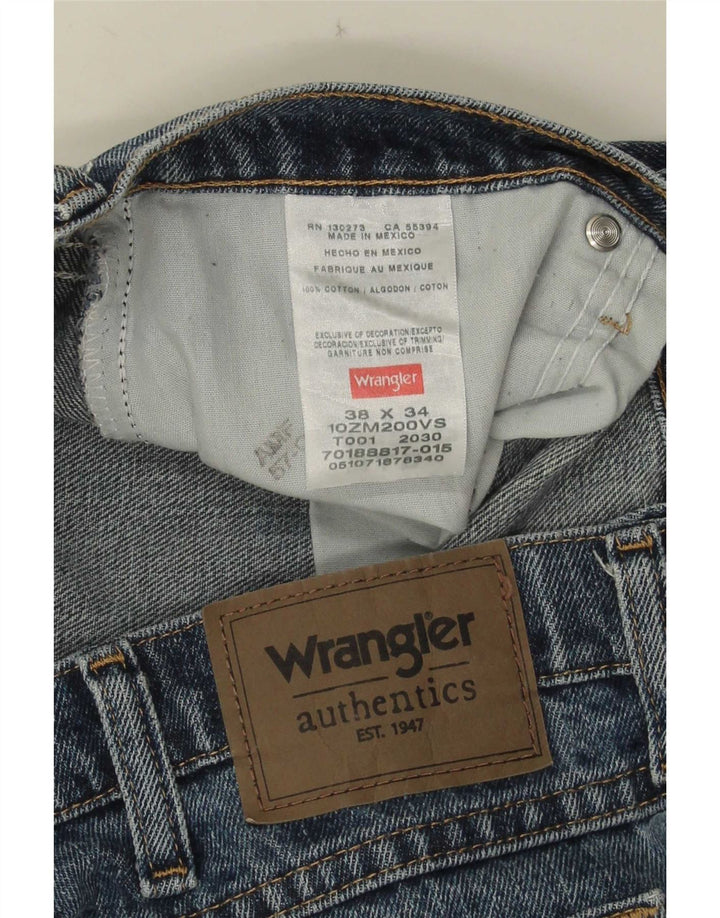 Wrangler Straight Jeans til mænd W38 L34 blå bomuld