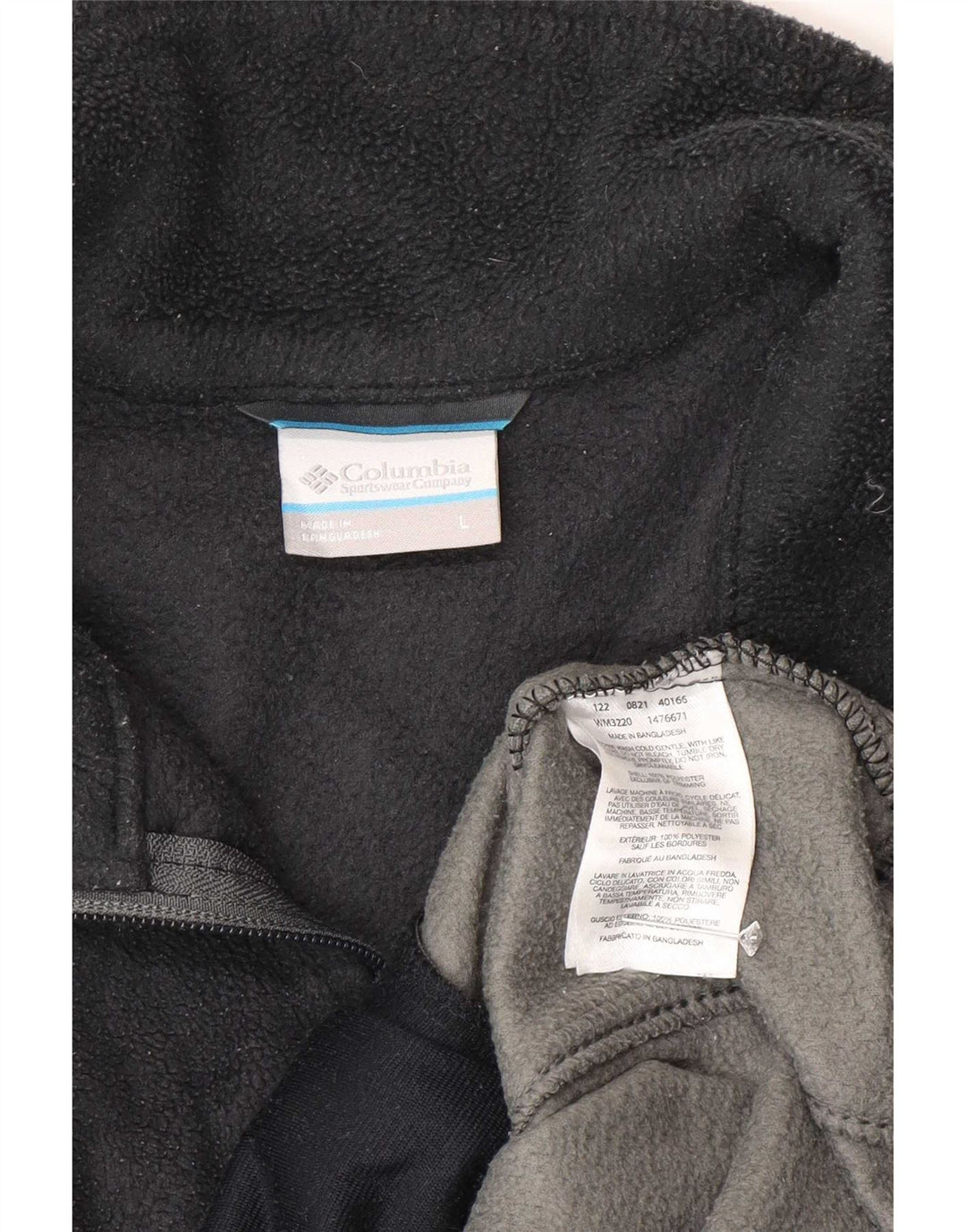 Columbia Herre Fleecejakke UK 40 Stor Grå Colourblock Polyester