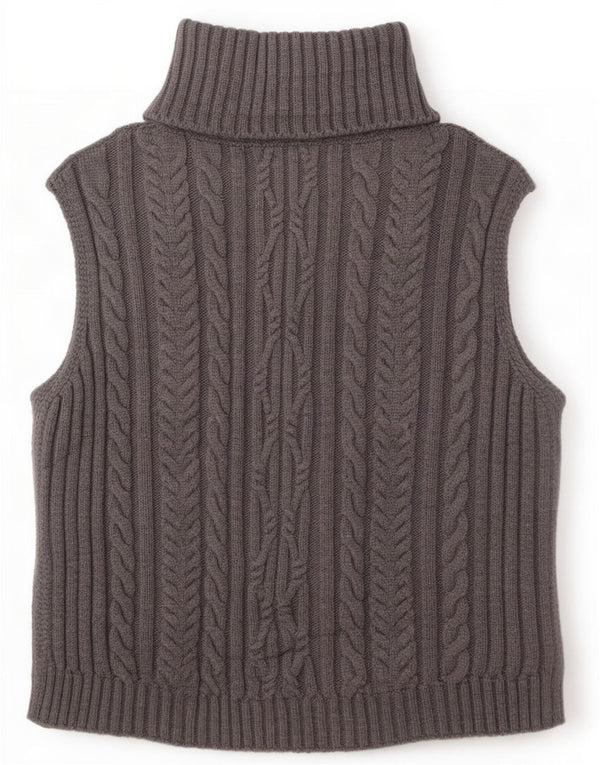 Marks & Spencer Womens Oversized Vest Tank Top UK 10 Small Grey Acrylic