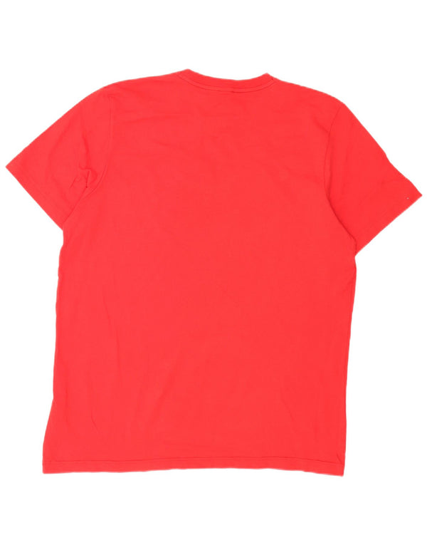 Adidas Grafisk T-Shirt Top til mænd XL Rød Bomuld