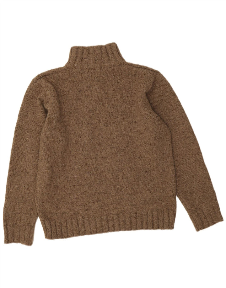 Marks & Spencer Herre sweater med lynlåshals mellem brun akryl